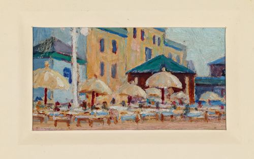 Obraz: widok na Restauracje Centralną P.W.K., Stefan Frisch, 1929